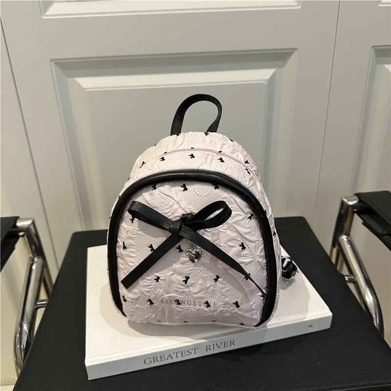 Cross-border Trendy Women's Bag 2025 New Trend Daily Niche Design Bow commuter single-shoulder crossbody bucket bag full figure