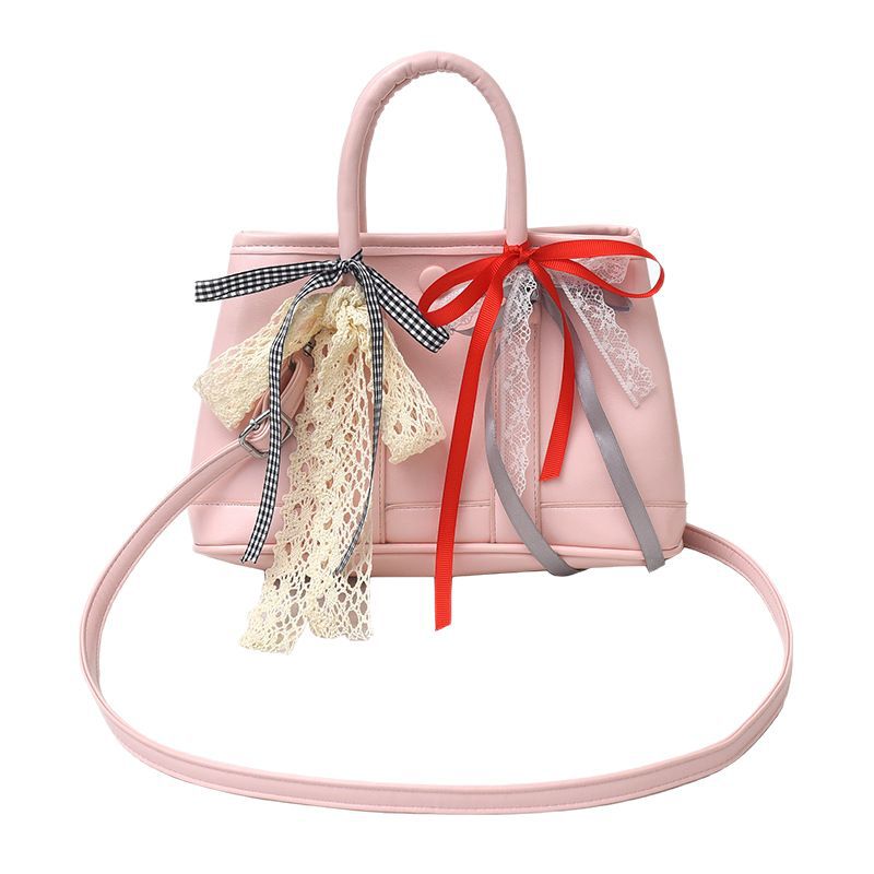 High-end and simple Korean-style hand-held bucket bag for women, 2025 new casual lace commuting fashion single-shoulder crossbody bag Item Picture