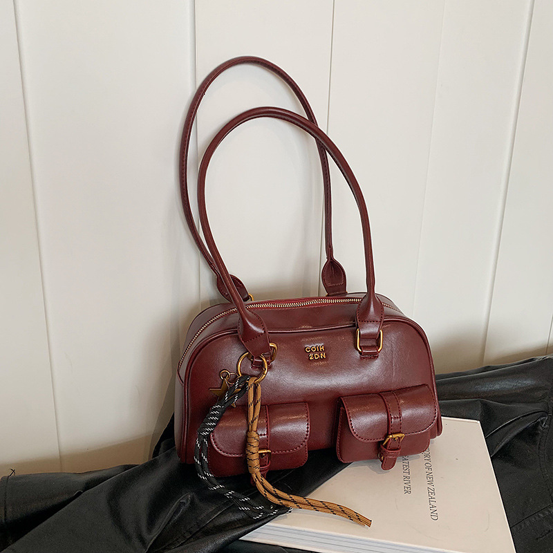 Underarm commuting bag for women, large-capacity 2024 new casual retro single-shoulder handbag, women's pillow bag Specification drawing