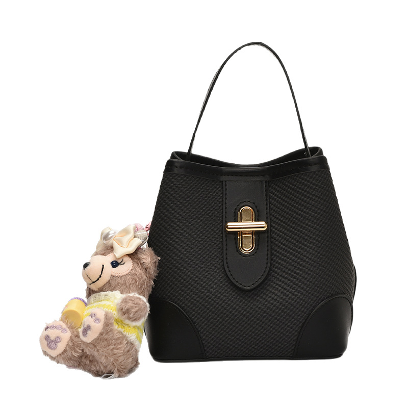 The 2025 new high-end lychee pattern hand-held bucket bag is a stylish and versatile single-shoulder bag for women and a trendy crossbody bag Item Picture