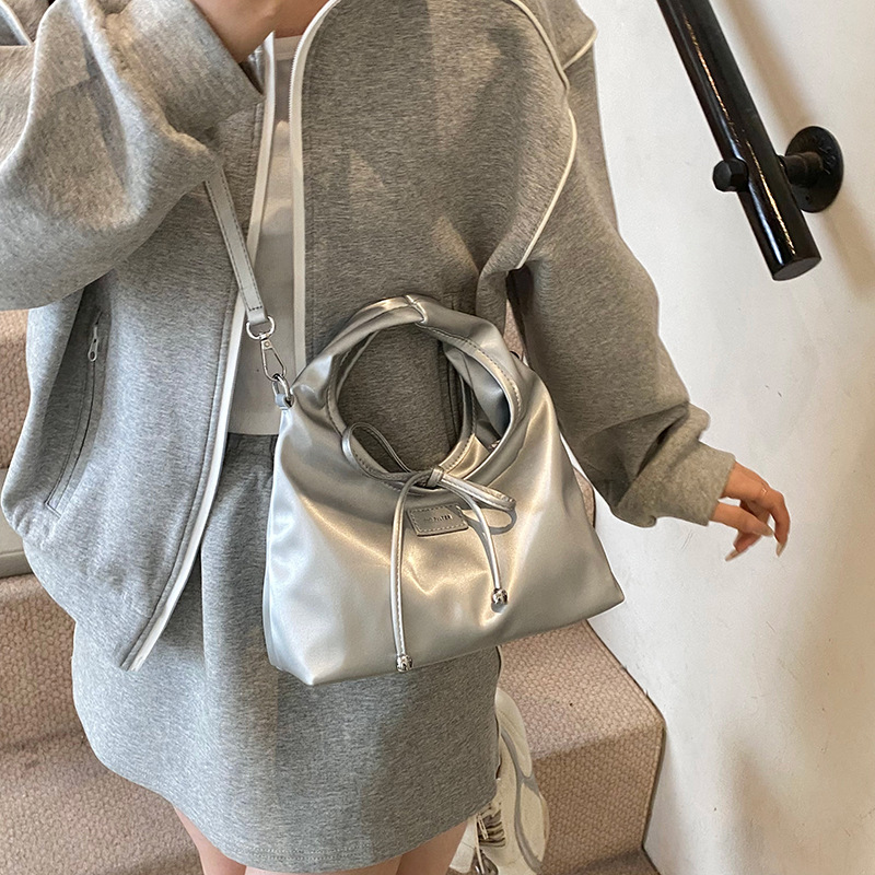 Korean version bow handbag for women 2025 New style, fashionable and versatile, casual single-shoulder bag, stylish and light luxury crossbody bag Specification drawing