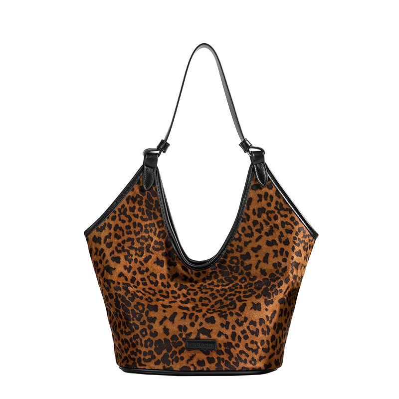 This year, large-capacity leopard print bags for women are in vogue. The 2024 new high-end commuter single-shoulder bag and Tote bucket bag are all in vogue Item Picture