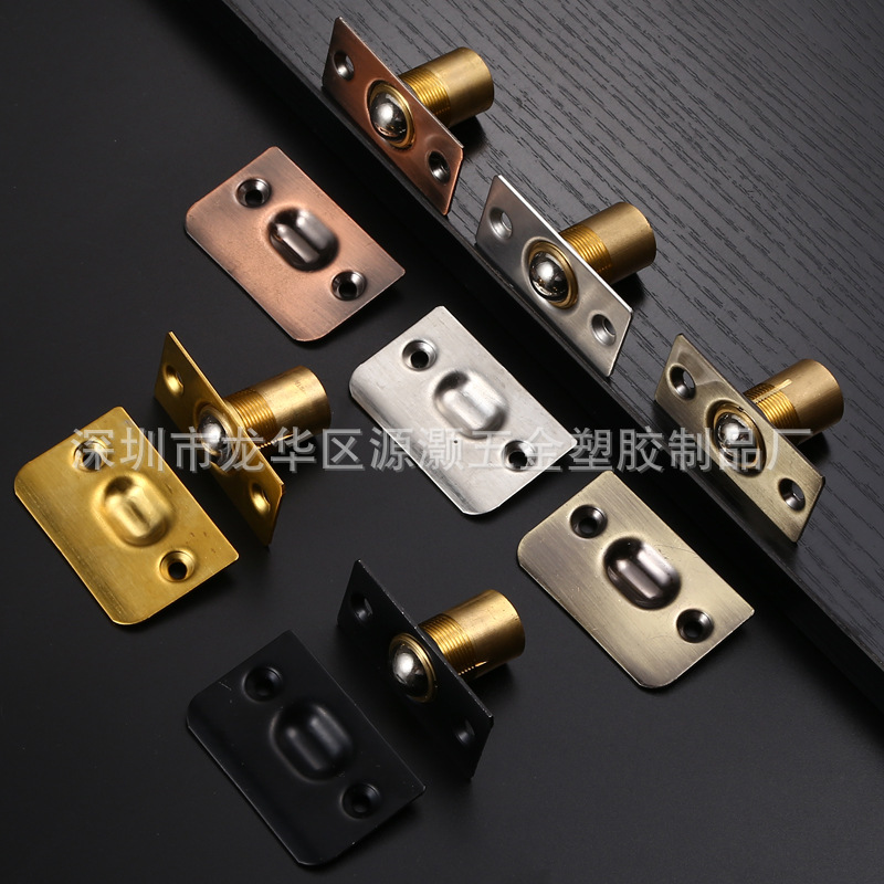 The door of the KTV private room is made of copper, with a top opening latch, a positioning invisible spring, and a stainless steel adjustable ball lock Specification drawing