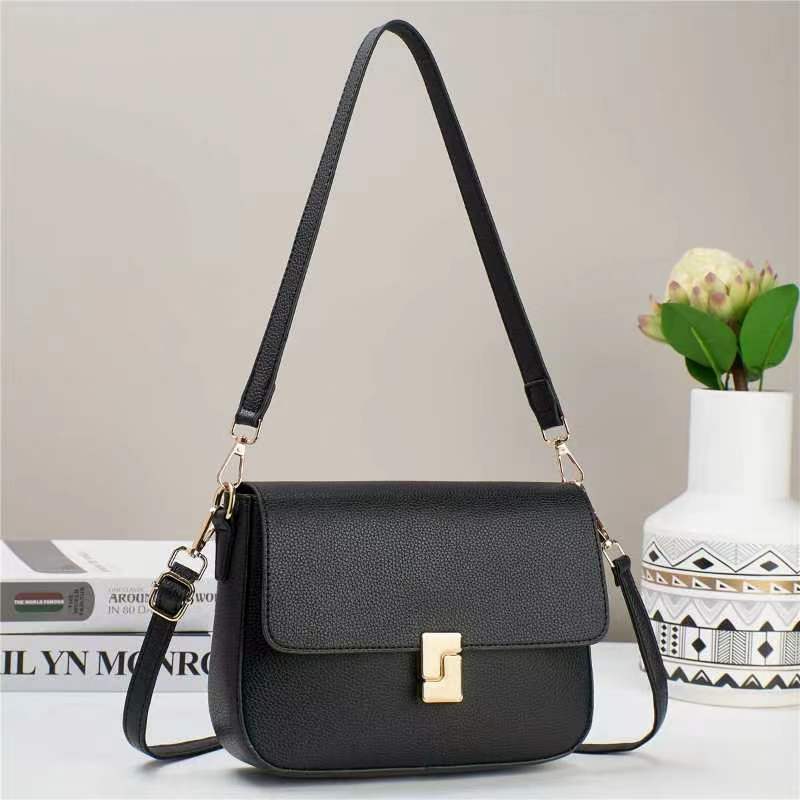 This small, high-quality, lychee patterned PU material square bag is simple and versatile. It is a cross-border single-shoulder crossbody women's bag full figure