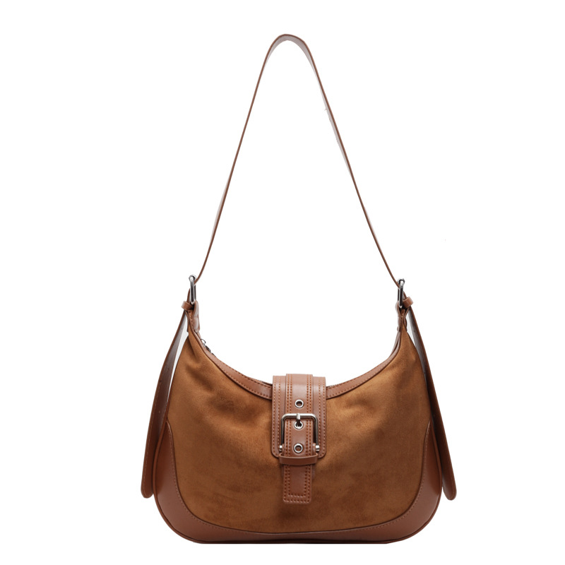 Casual retro Maillard large-capacity women's 2024 new style, high-end and versatile shoulder bag Item Picture