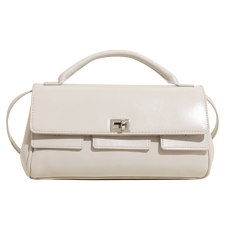 A niche design 2025 new trendy, fashionable, versatile flip-top handbag, a simple and casual single-shoulder crossbody bag for commuting Item Picture