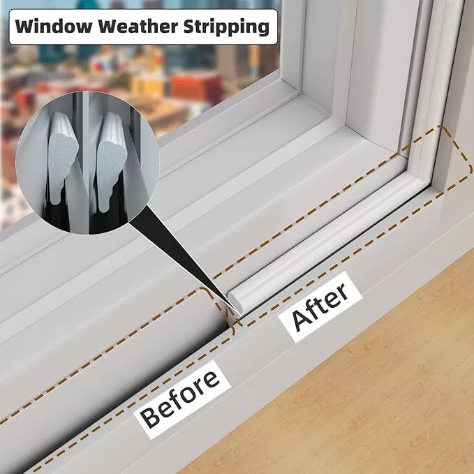Cross-border wedge-shaped pu foam sealing strips, winter sliding window and door frame sound insulation self-adhesive grouting strips, drawer anti-collision strips Specification drawing