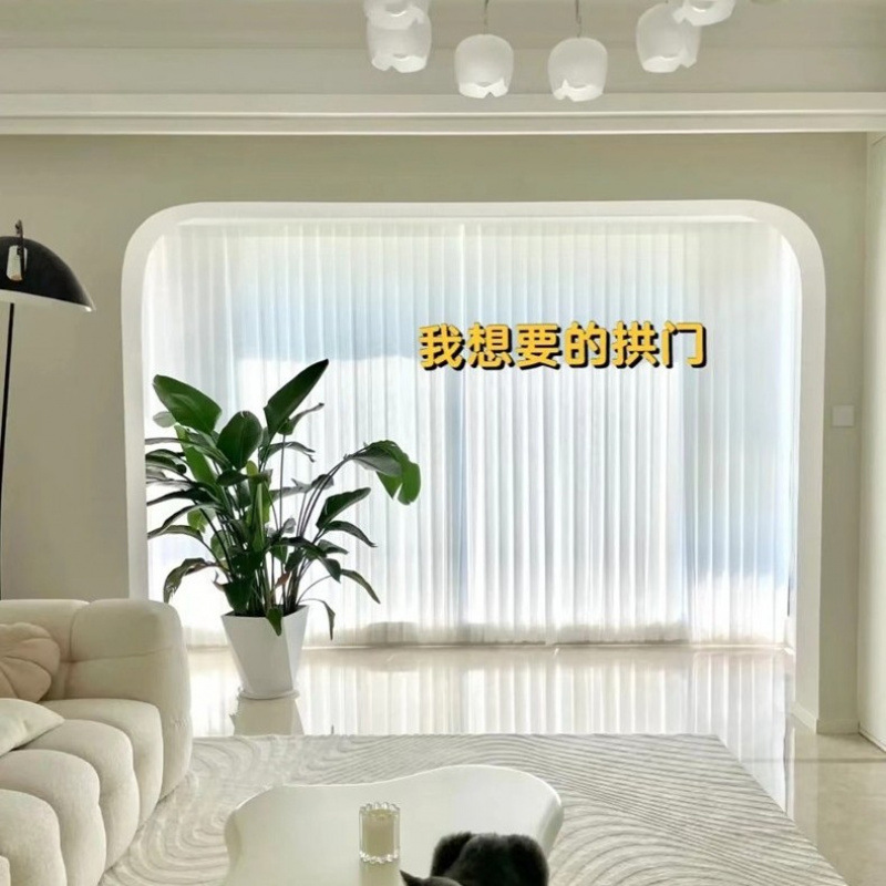 The third-generation GRG popular gypsum arch, gypsum beam support, balcony arc-shaped arch corner design, and semi-circular corridor are carefully selected Specification drawing