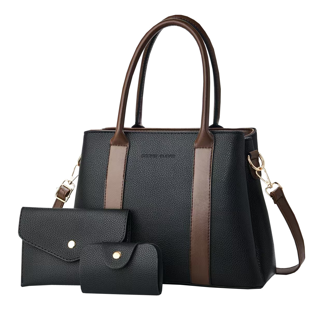 A new 2024 fashionable color-blocking mother bag for women, a large-capacity middle-aged woman bag, and a single-shoulder crossbody bag Item Picture