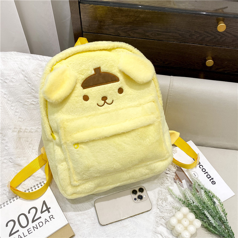 New Sanrio plush backpack, cute Kuromi Melody toy backpack, large-capacity children's schoolbag for girls Application Scenario