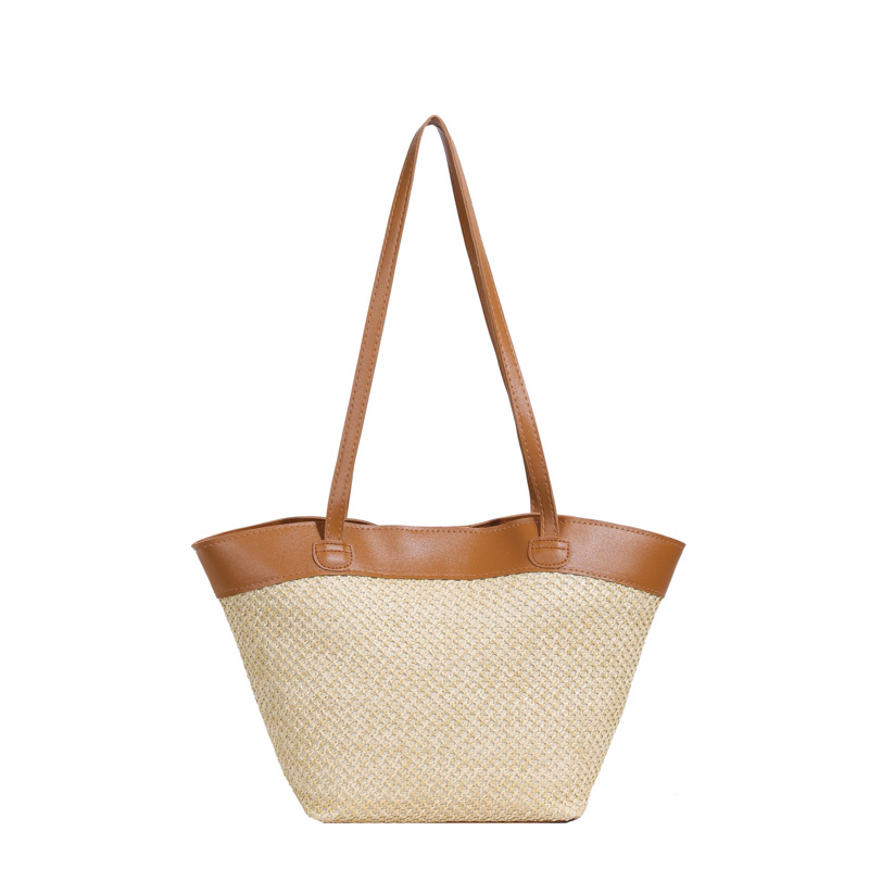 The 2024 new summer woven crossbody bucket bag with a unique design for women and a fashionable hollowed-out beach bag Item Picture