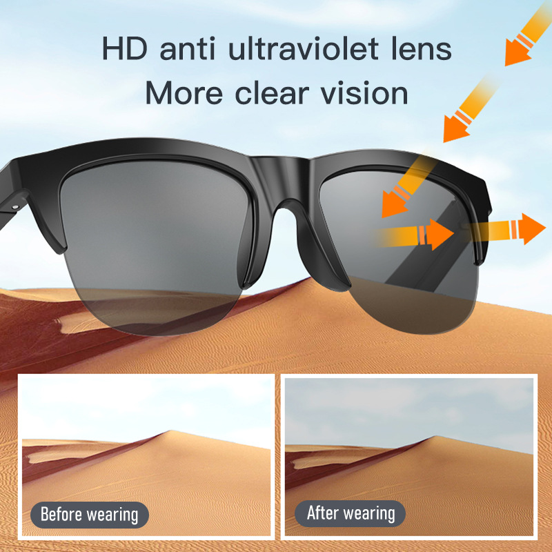 F06, F07, F08 new cross-border foreign trade Bluetooth smart glasses, UV-resistant sunglasses and fashionable glasses details Picture