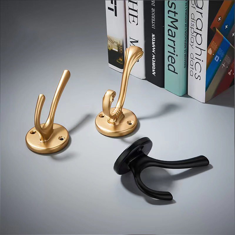 Wholesale of single and double hooks for aluminum alloy clothes, hats, doors, wardrobes, walls, foyers, kitchens, Windows, bathrooms and storage Specification drawing