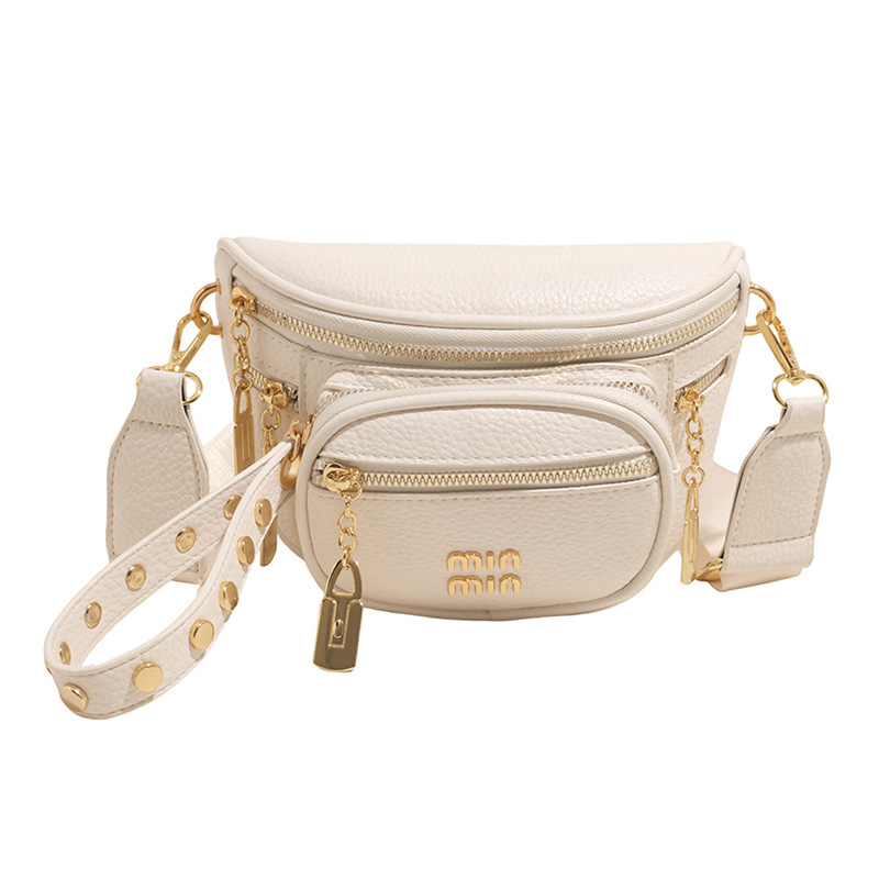 Cross-border Women's Bag 2025 New style fashionable chest bag, fashionable casual shoulder bag, high-end wide shoulder strap, versatile crossbody bag Item Picture
