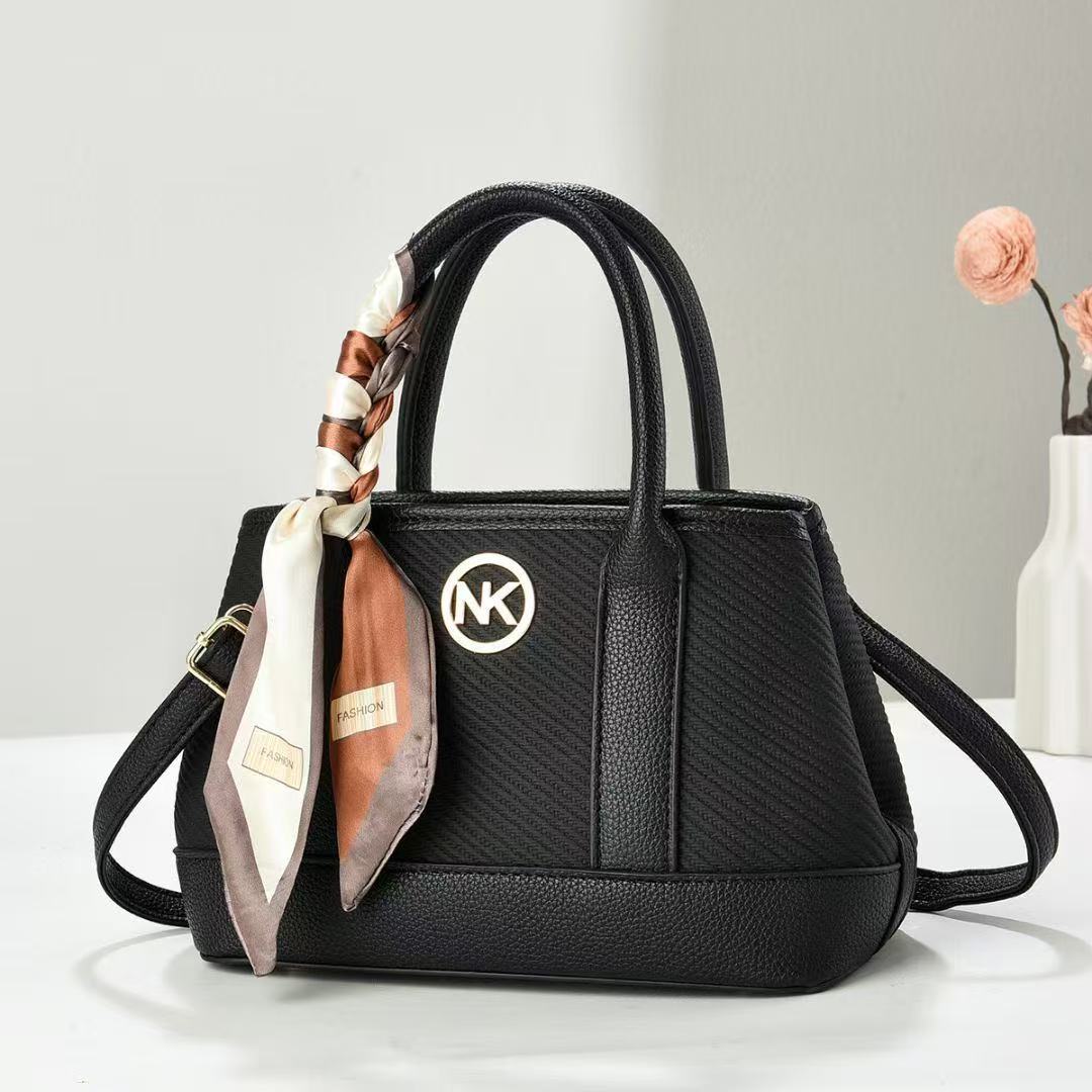 One-piece consignment export simple and high-end style linen pattern contrasting color single-shoulder bag, elegant, simple, retro and trendy crossbody bag full figure