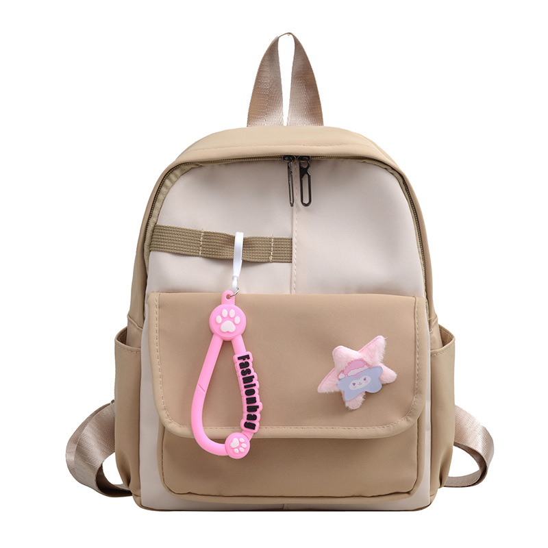 Cross-border trend, unique and niche design backpack, large-capacity, color-blocking and spliced single-shoulder crossbody bag for going out Item Picture