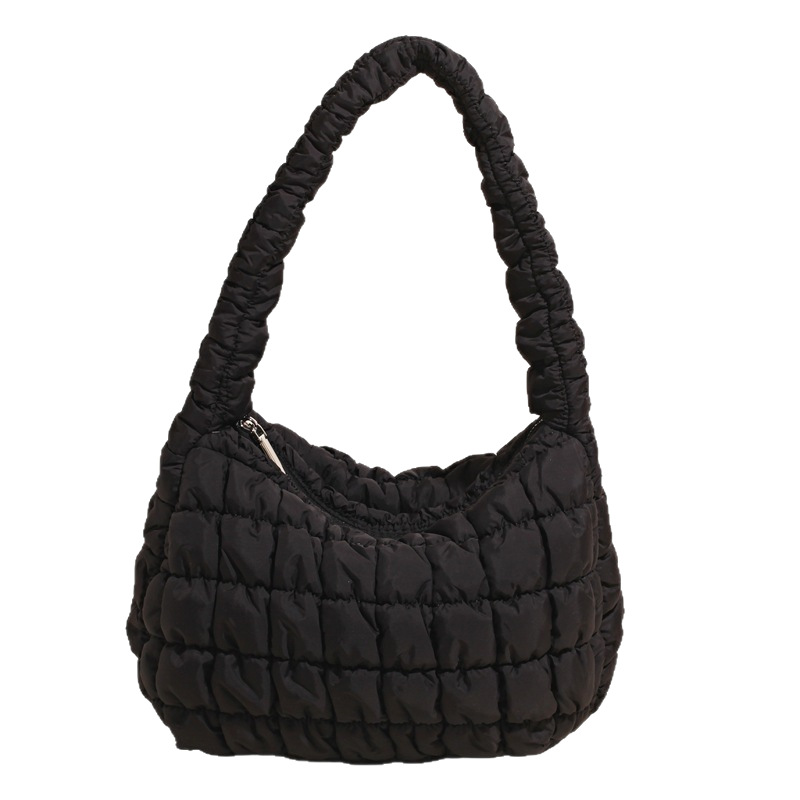 The 2025 new pleated diamond-shaped casual hand-held underarm bag is a fashionable and versatile women's casual large-capacity single-shoulder crossbody bag Item Picture