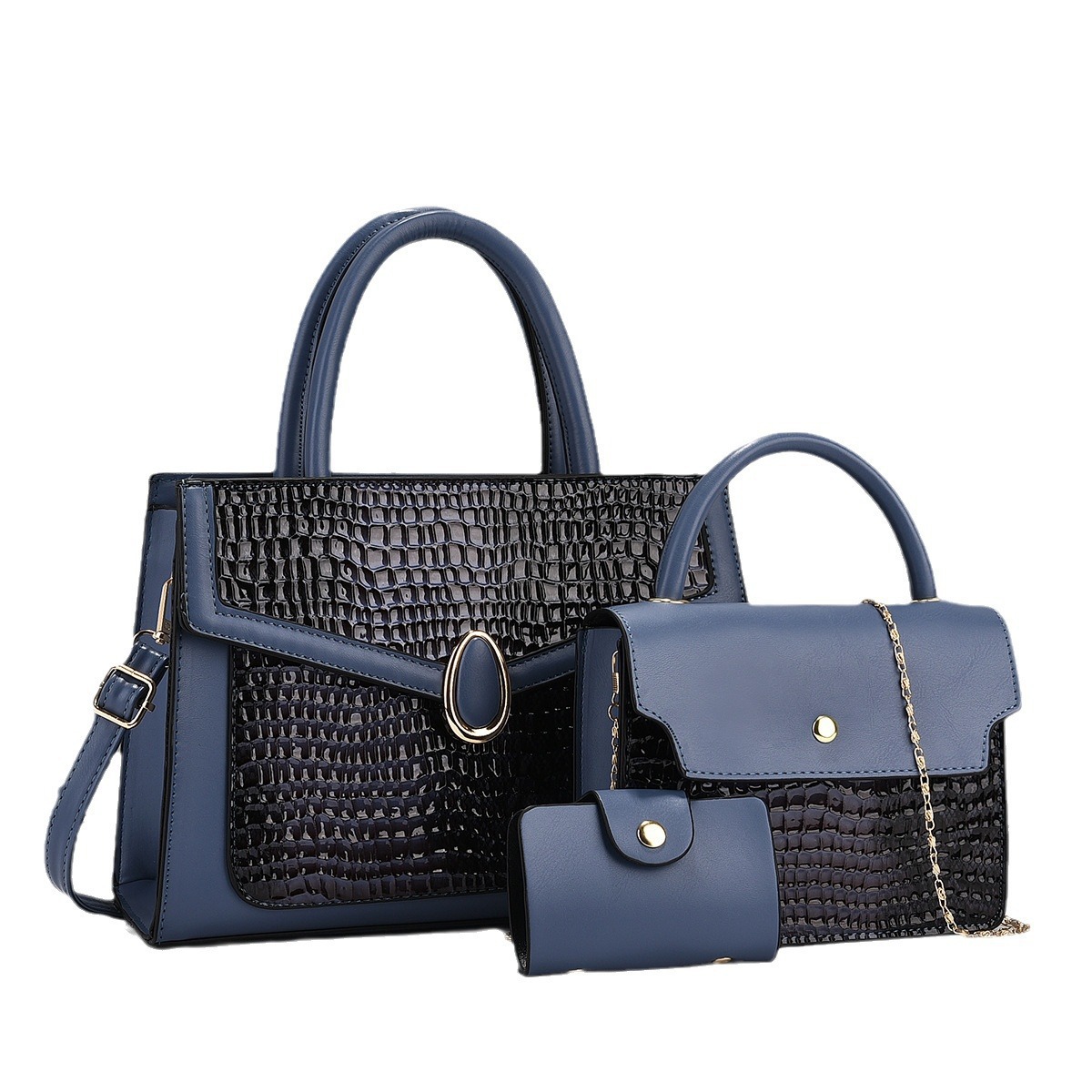 A multi-piece set of mother-and-child bags from a women's manufacturer, a single-shoulder crossbody bag, a fashionable and versatile bestseller for foreign trade, a new hand-held handbag for women Item Picture