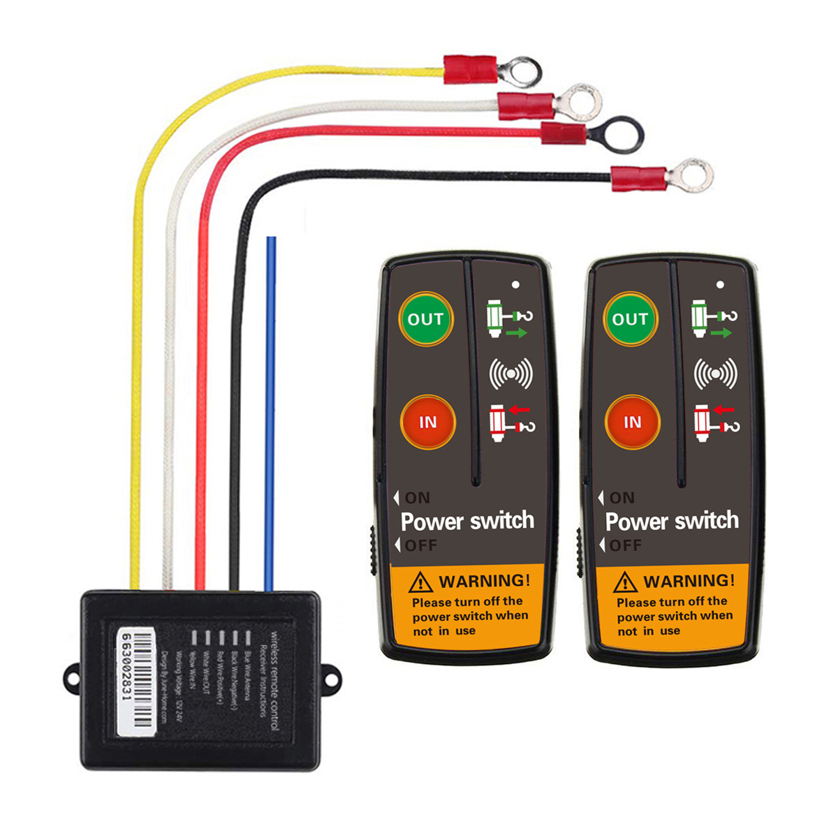 Wireless electric winch controller, anchor winch, boat accessories, anchor, wireless garage rolling shutter door Specification drawing