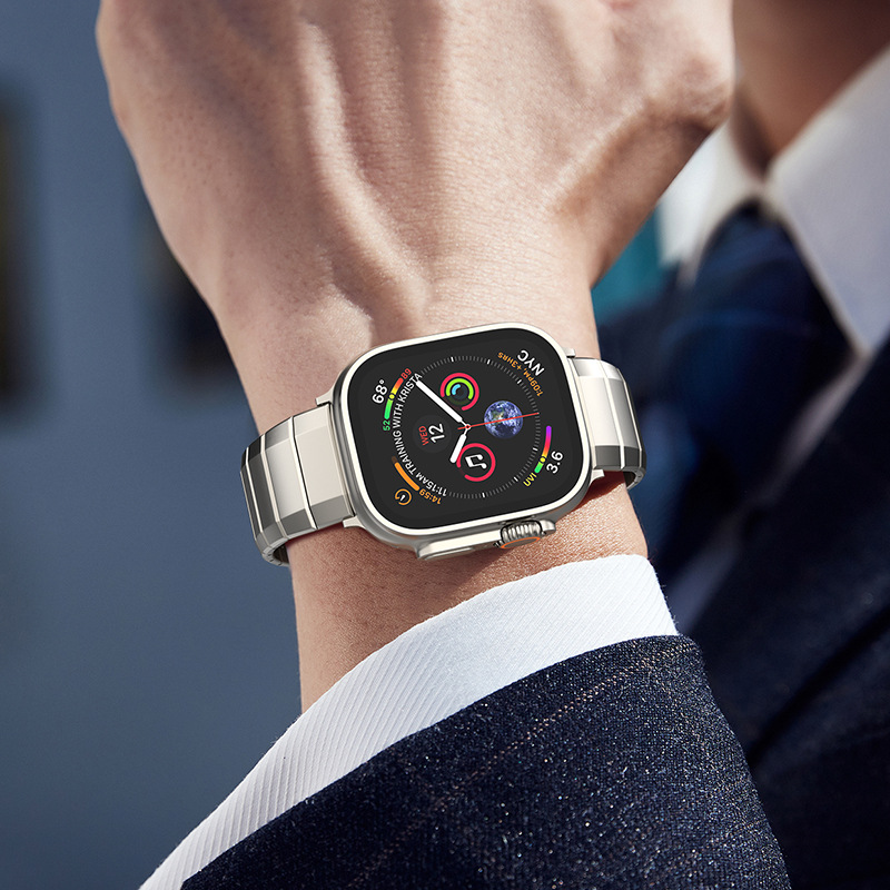 Suitable for AppleWatch, iWatch S10, with a side-sliding quick-release titanium metal strap Specification drawing