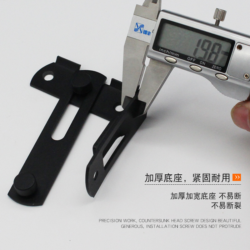 Thickened stainless steel red antique copper door latch, door bolt, pet cage lock, latch, safety bolt, sliding door latch, door lock Specification drawing