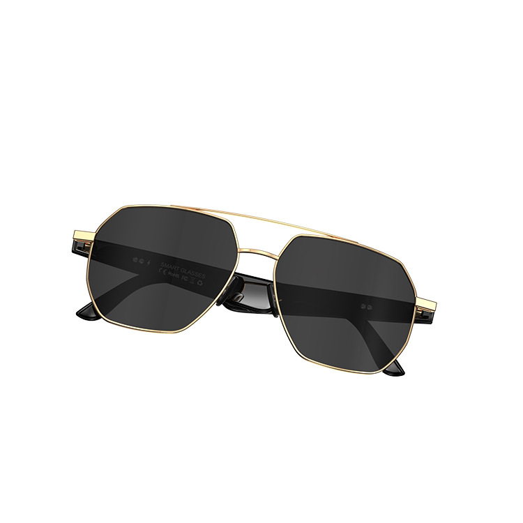 The 2025 new cross-border w100C Bluetooth AI translation smart glasses and sunglasses with a high-end and sporty style for calling and listening to music details Picture