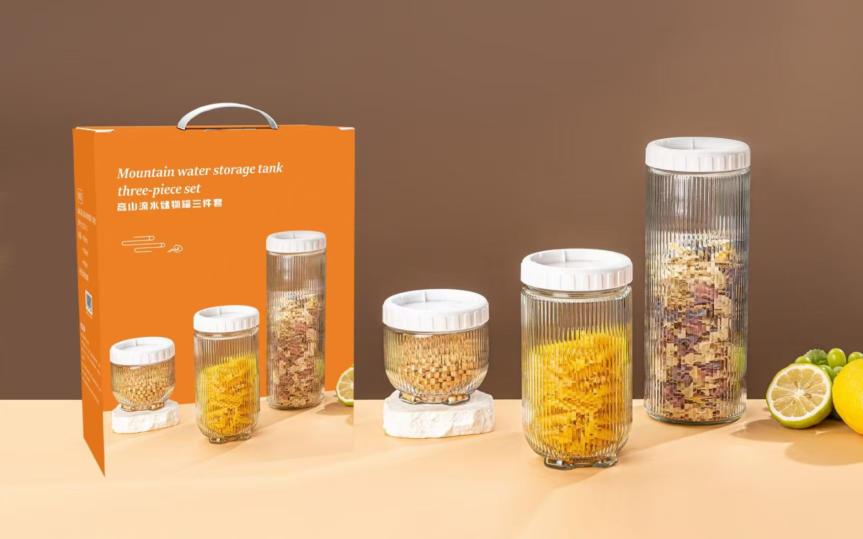 Glass sealed storage tank, food-grade snack milk powder tank, large-capacity household coffee bean and spice storage details Picture
