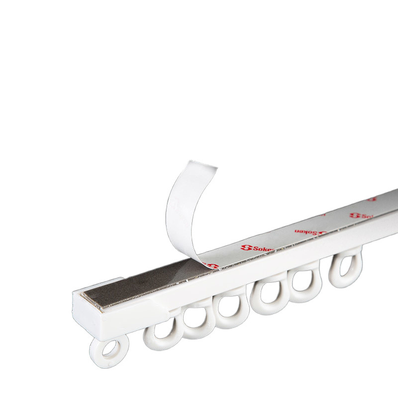 Curtain track, no need for drilling, silent installation, sliding rail, silent side installation, top installation, curtain pulley, adhesive rail, dormitory bunk bed Item Picture