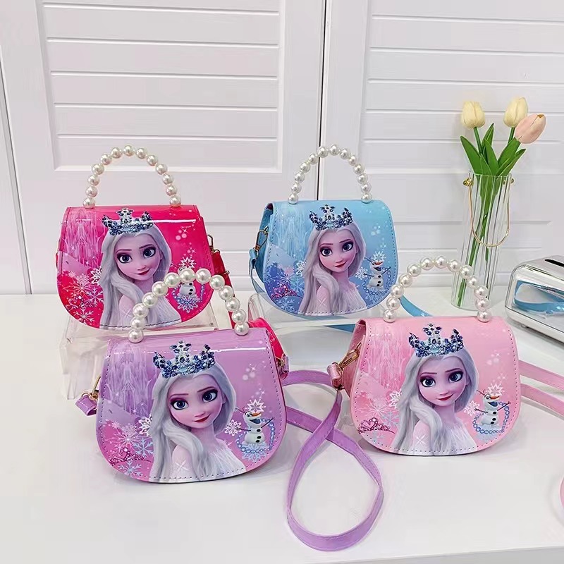 Children's bag, Ice Princess Girls' handbag, Korean version backpack, Aisha Princess, cute single-shoulder crossbody bag Application Scenario