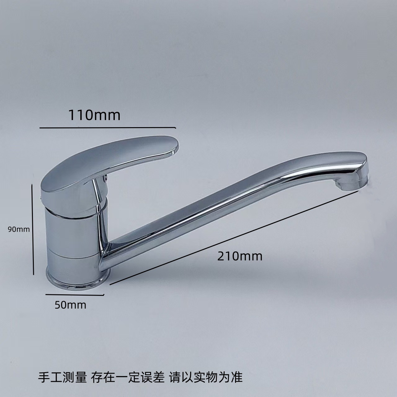 Foreign trade kitchen faucet, cold and hot washing basin, single sink, sink faucet, long-spout horseshoe kitchen mixing valve details Picture