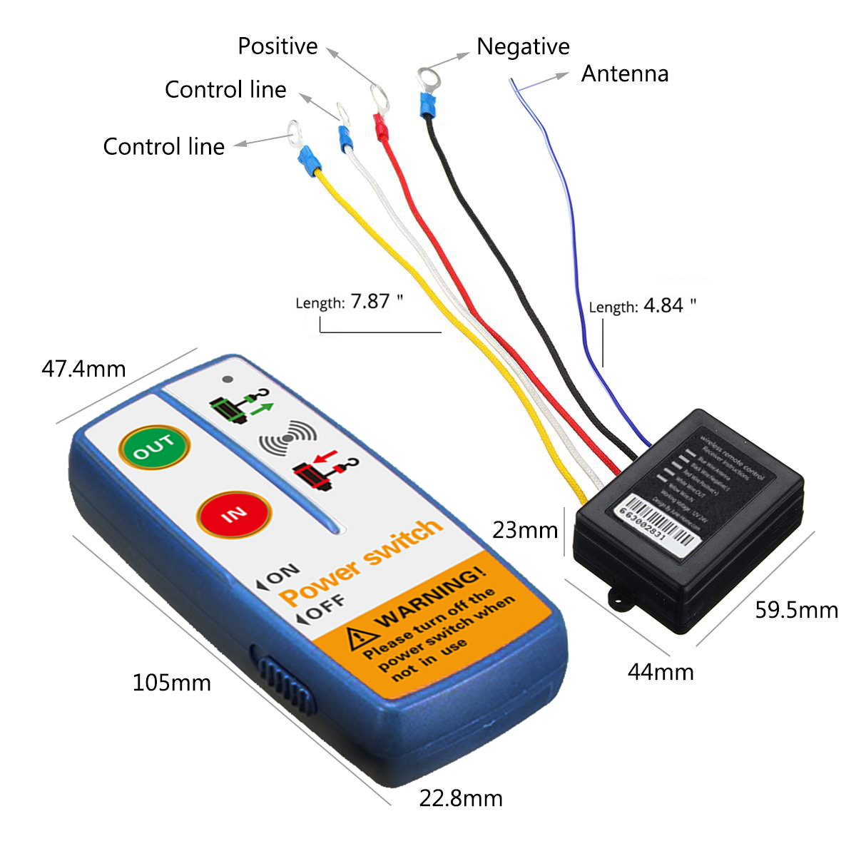 Wireless electric winch controller, anchor winch, boat accessories, anchor, wireless garage rolling shutter door Item Picture
