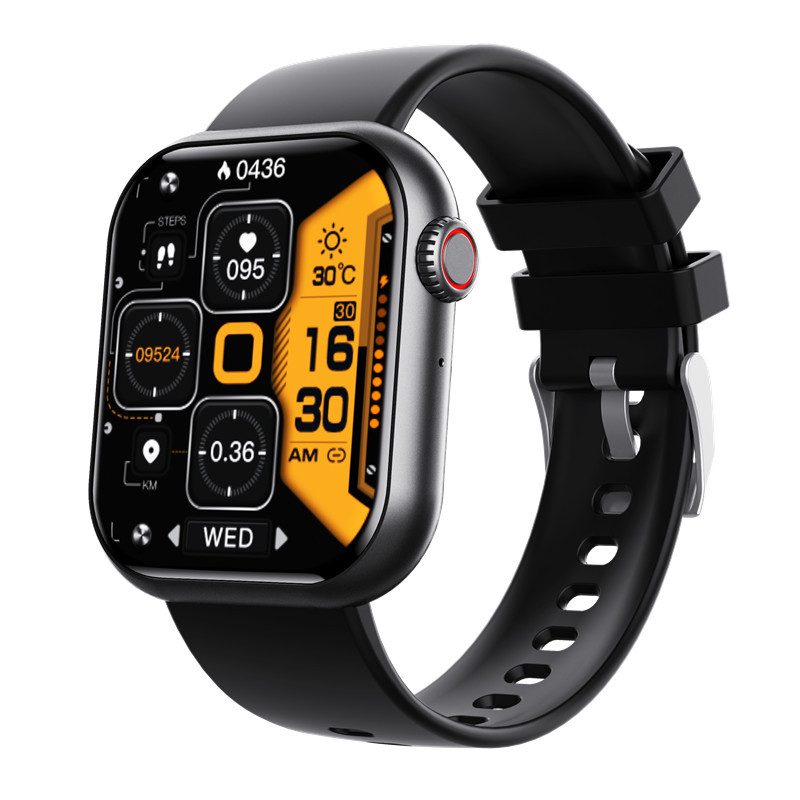 The new cross-border F57 smartwatch features Bluetooth communication, heart rate, body temperature, voice assistant, smart bracelet and sports watch full figure