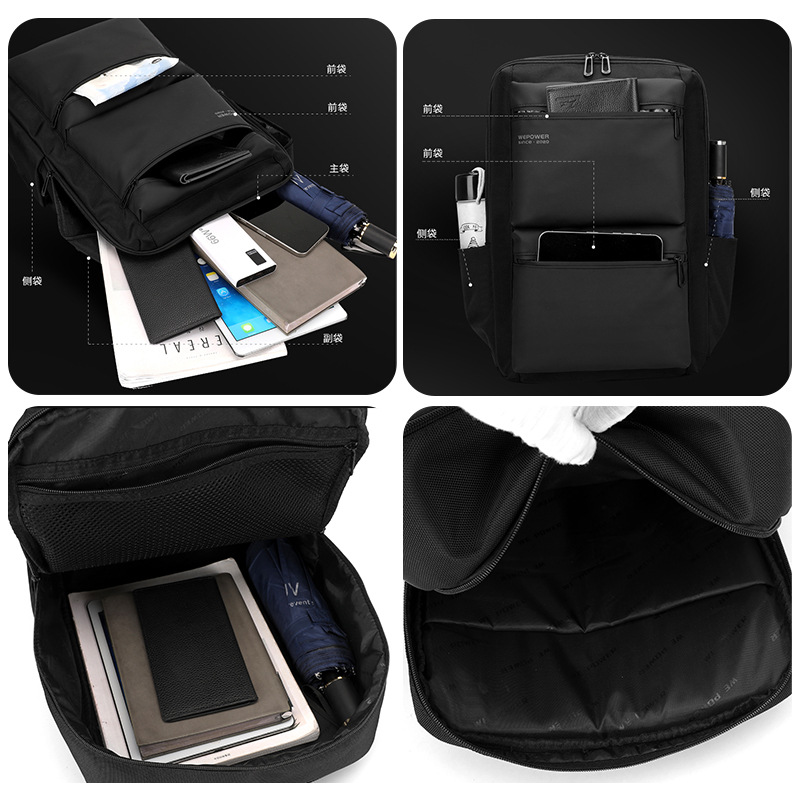 WEPOWER's new business backpack, a large-capacity backpack for casual commuting, and a multi-functional travel computer bag Application Scenario