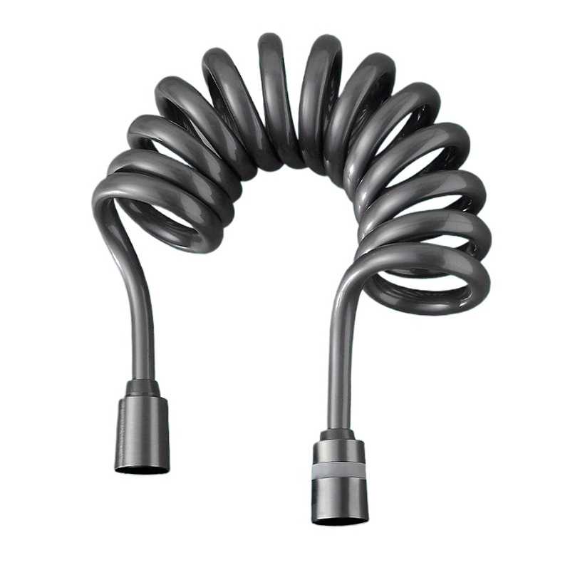 PU high-pressure telescopic water pipe, thickened explosion-proof shower head, telephone line spring tube, toilet flush, spray gun hose Item Picture