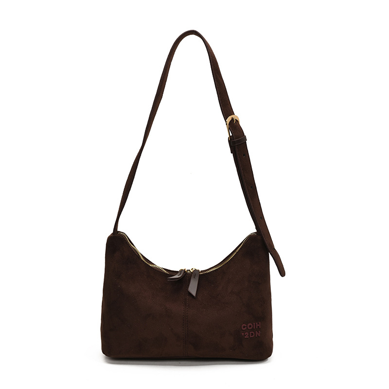 Retro matte bag for women, large capacity 2024 new casual single-shoulder crossbody bag for women's commuting to work, dumpling bag Item Picture