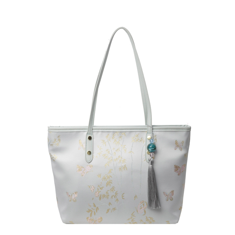 New Chinese-style traditional Chinese style women's large-capacity 2024 new casual single-shoulder bag, trendy and versatile, class and commuting tote bag Item Picture