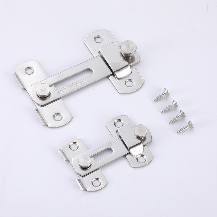 Stainless steel right-angle door latch, 90-degree corner anti-theft safety lock, large-sized pet cage door opening buckle Application Scenario