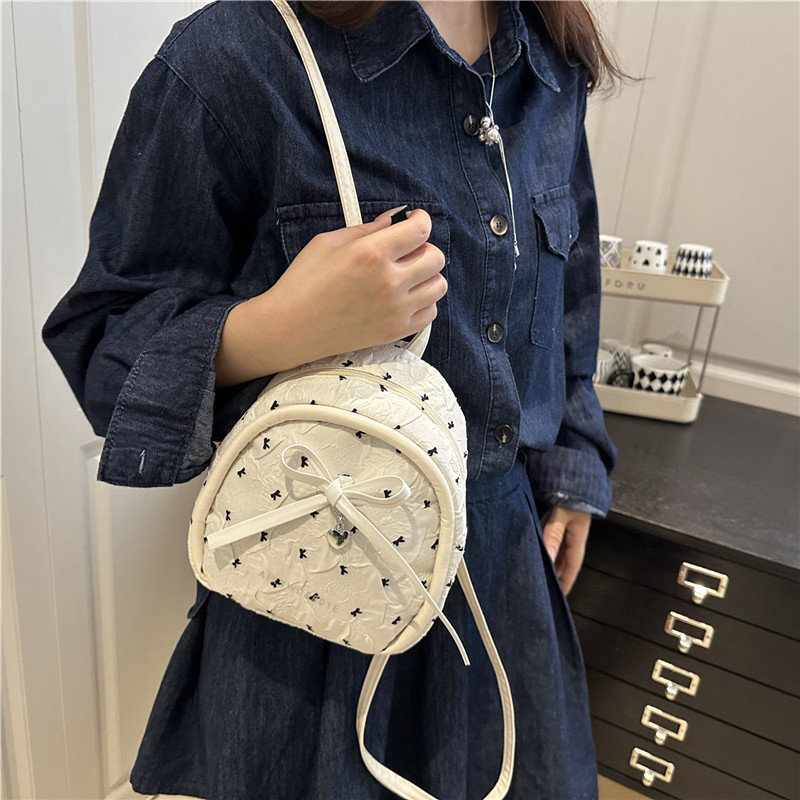 Cross-border Trendy Women's Bag 2025 New Trend Daily Niche Design Bow commuter single-shoulder crossbody bucket bag details Picture