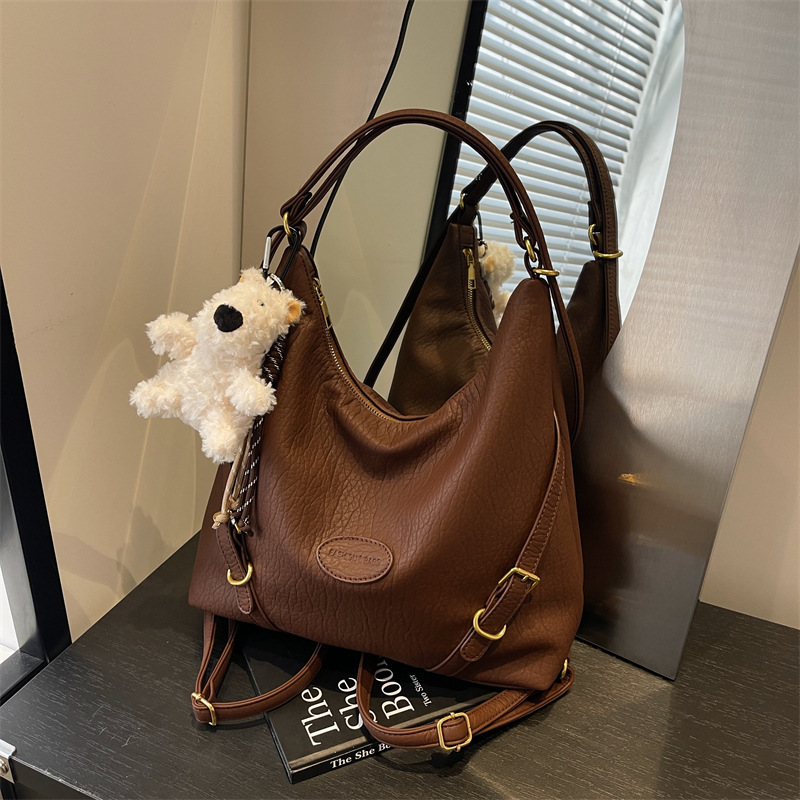 Commuting retro large-capacity bag 2024 new high-end texture women's backpack, multi-purpose single-shoulder tote bag details Picture
