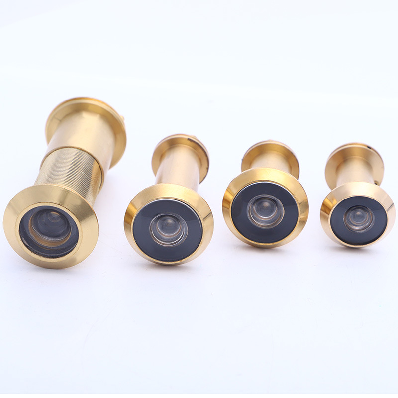 Factory direct supply of all-copper cat-eye door lenses with a tube diameter of 14 to 16mm, high-definition glass lenses with a 200° viewing Angle in gold Application Scenario