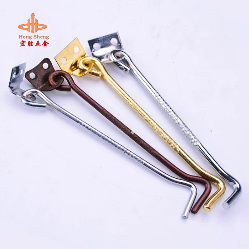 Thickened old-fashioned solid windproof iron window hooks, antique style hook window hooks, wooden window fixed hook window buckle window accessories Specification drawing