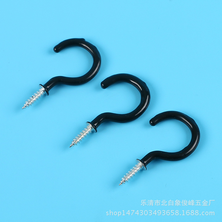 Cup hook, plastic-coated question mark hook, sheep eye nail, metal question mark hook, self-tapping screw, lamp hook, sheep eye ring hook, batch Application Scenario