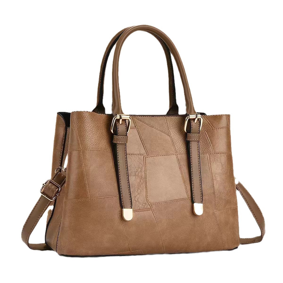 The women's fashion manufacturer of the spliced crossbody bag, an export-oriented handbag for women, 2024 new style, Korean-style texture, single-shoulder Item Picture