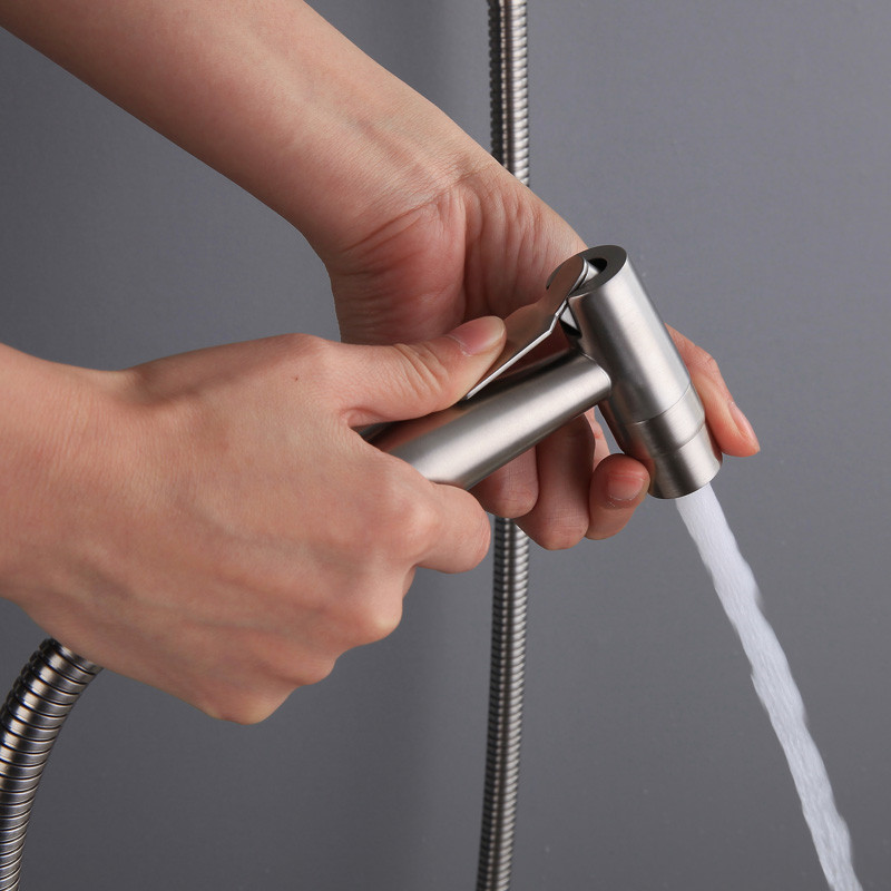 Huici Toilet Spray Gun set, US standard dual-function flushing spray gun 7/8, US standard G1/2, UK standard cross-border Specification drawing