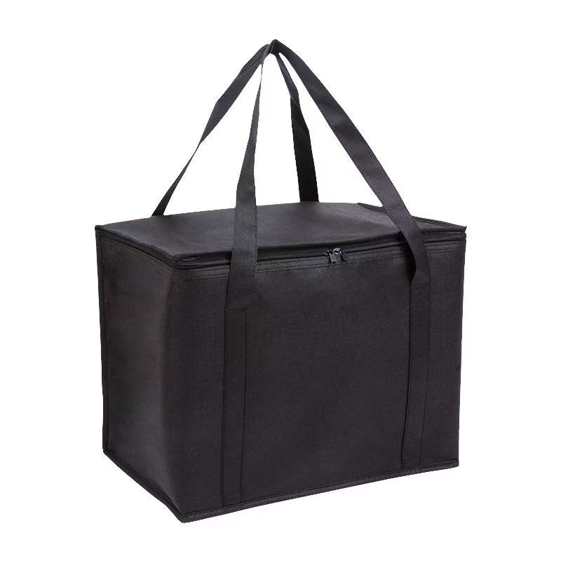 Amazon portable takeout thickened large-capacity non-woven fabric insulated storage bags with outdoor waterproof aluminum foil are available in stock Item Picture