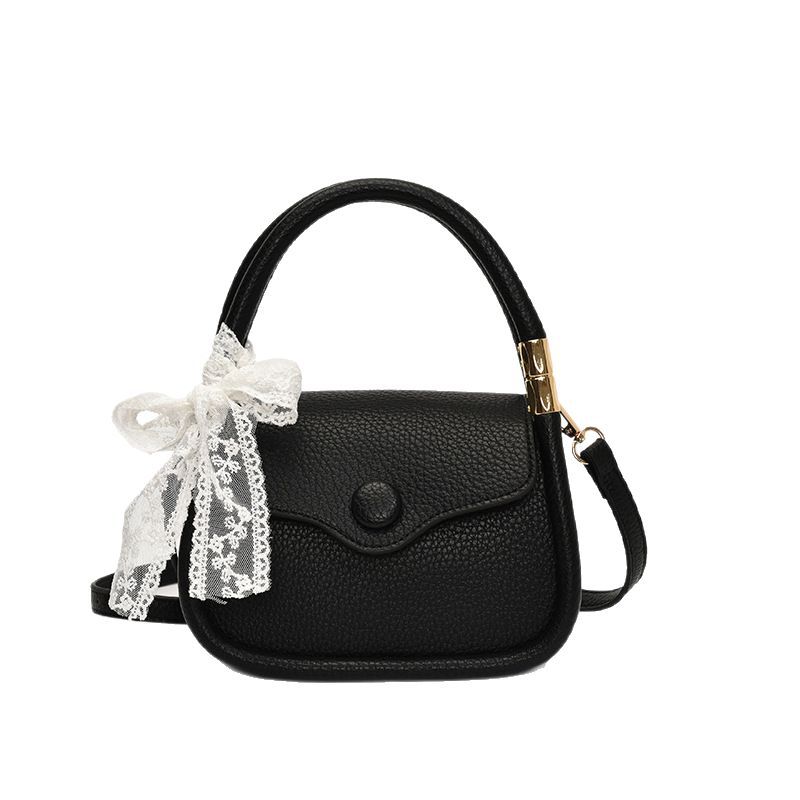 Korean-style lychee pattern hand-held small square bag for women, 2025 new style fashionable and versatile single-shoulder bag, casual and light luxury crossbody bag Item Picture