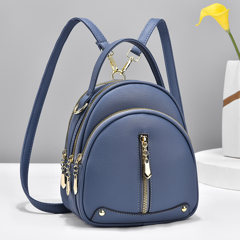 The 2024 new stylish Korean-style trendy small backpack is simple and elegant. It features a single-shoulder crossbody small round bag and a double-shoulder women's bag Application Scenario