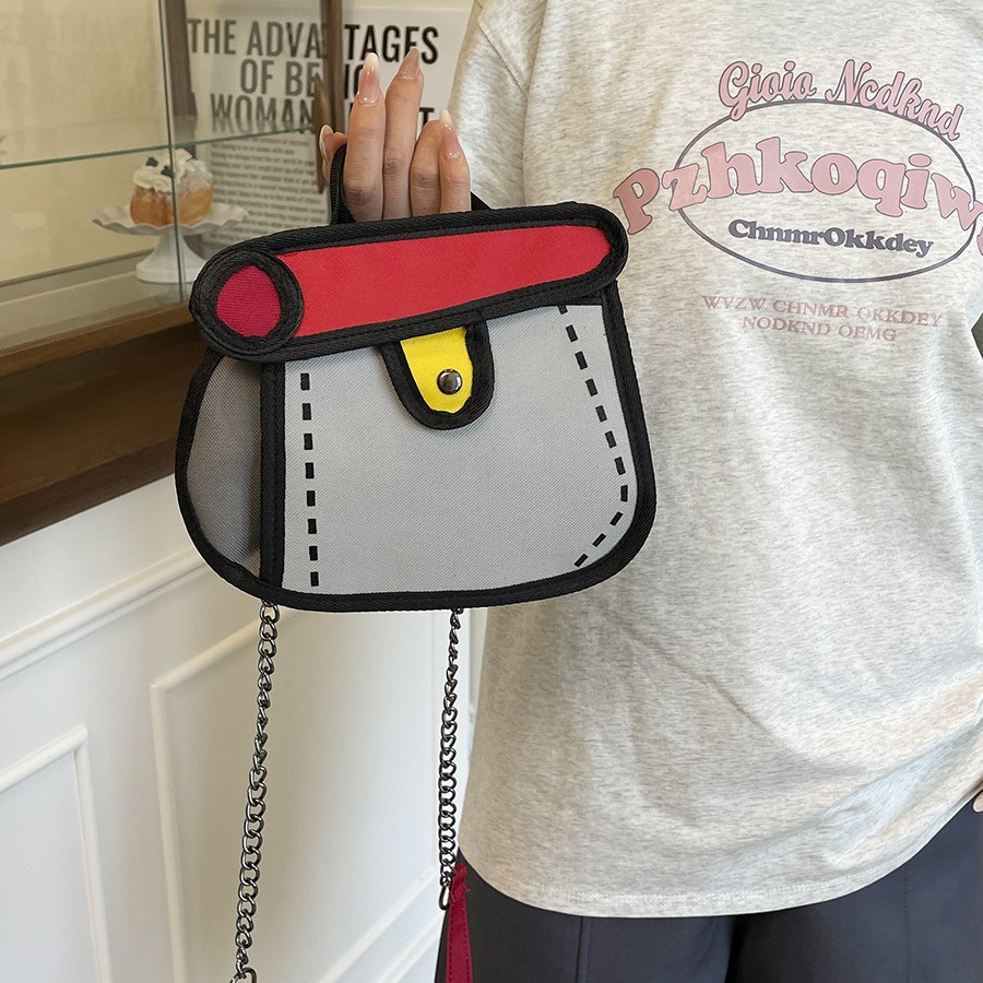Orange cake bag Anime 2025 Fashionable women's single-shoulder bag mini crossbody bag, new 2D style Specification drawing
