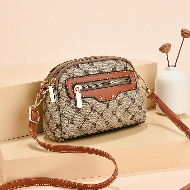 Small crossbody bag, versatile and fashionable shell bag, 2025 new printed women's bag, coin purse, niche single-shoulder bag details Picture