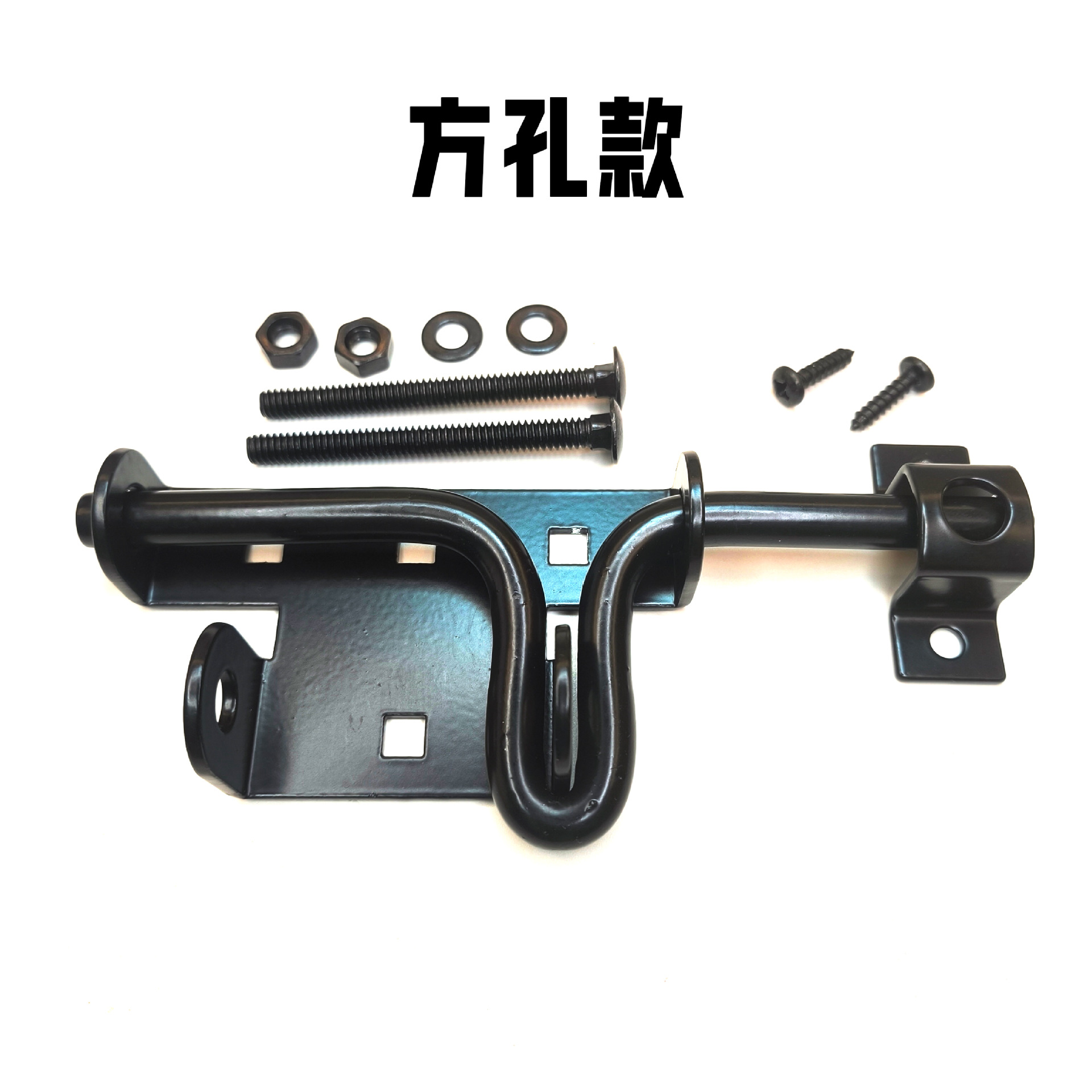 Fence Gate Latch Black American fence fence sliding latch door lock bolt Cross-border Amazon Specification drawing